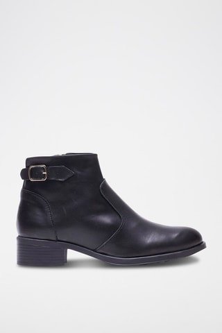 Bottines en cuir nappa - Noir