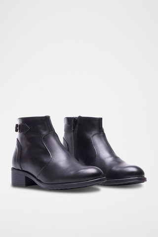 Bottines en cuir nappa - Noir