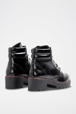 Bottines en cuir verni - Noir