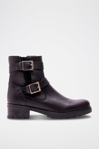Bottines en cuir - Noir