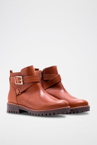 Bottines en cuir - Camel