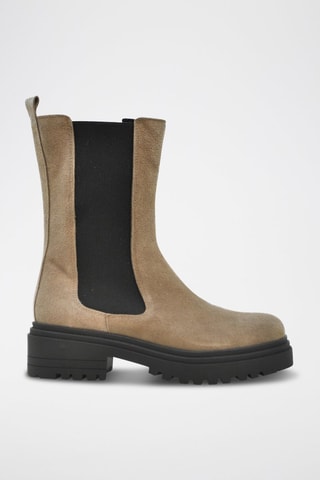 Bottes en cuir - Beige