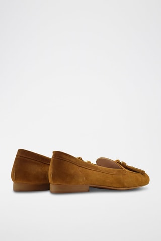 Mocassins à glands en en cuir et nubuck - Marron