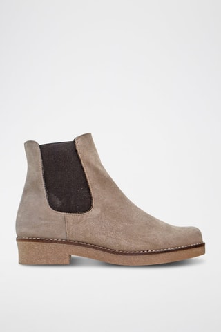 Bottines Chelsea montantes en cuir - Taupe