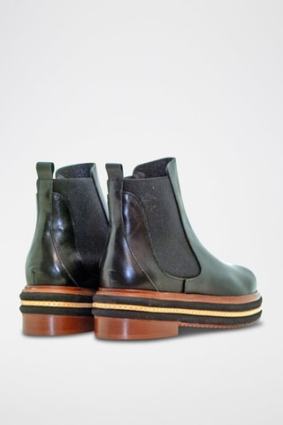 Bottines Chelsea montantes en cuir - Noir