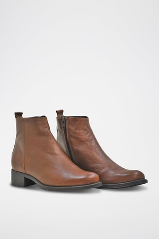 Bottines en cuir - Marron