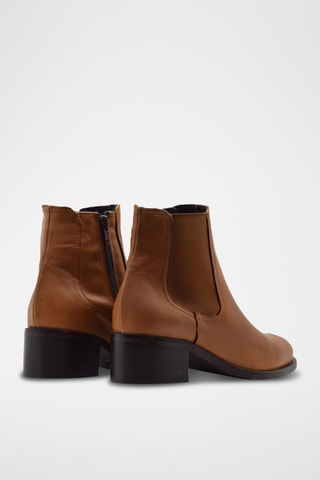 Bottines en cuir - Marron