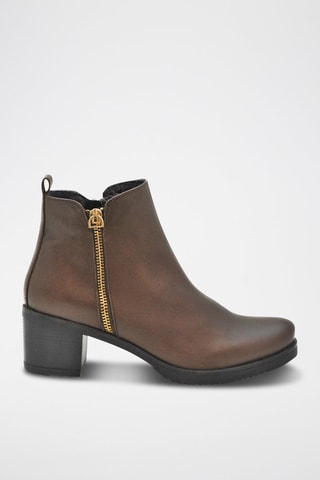 Bottines en cuir - Marron
