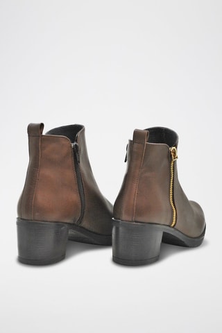 Bottines en cuir - Marron