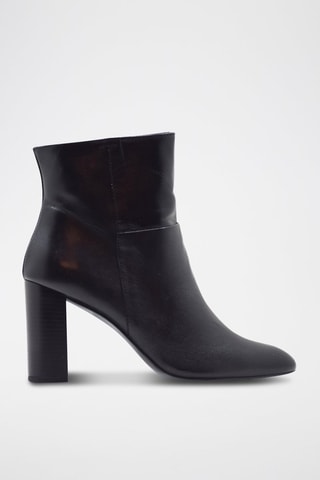 Bottines en cuir nappa - Bleu marine