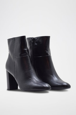 Bottines en cuir nappa - Bleu marine