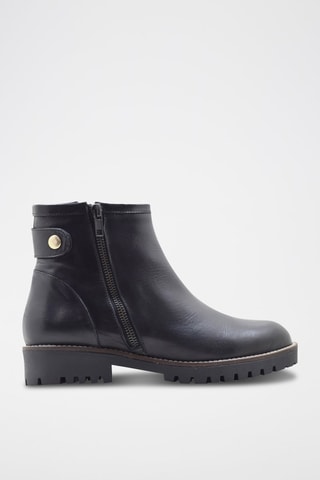 Bottines en cuir - Noir
