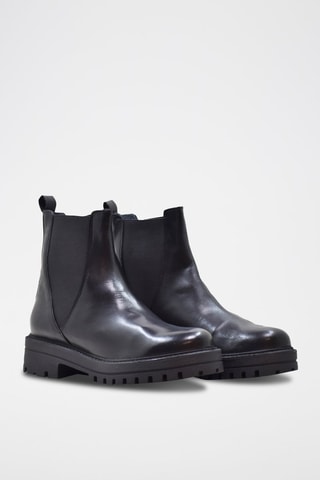 Bottines Chelsea en cuir nappa - Noir