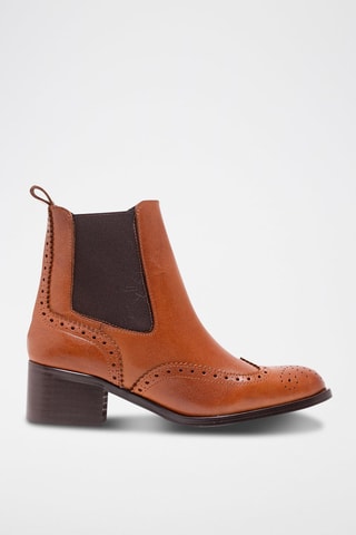 Bottines Chelsea en cuir - Camel