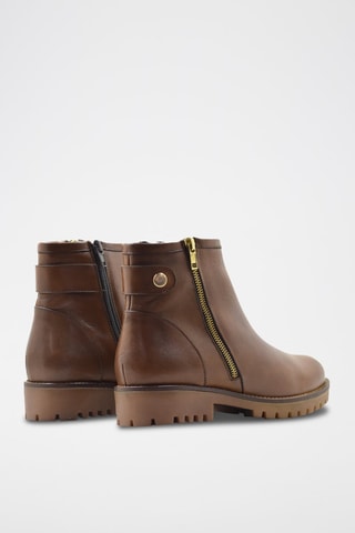 Bottines en cuir - Camel