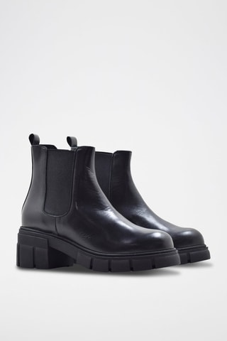 Bottines Chelsea en cuir - Noir