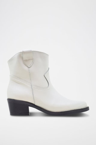 Bottines en cuir - Blanc
