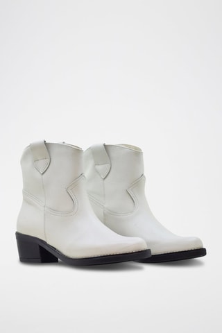 Bottines en cuir - Blanc