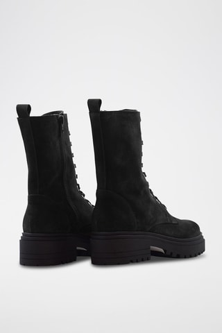 Bottes en croûte de cuir - Noir