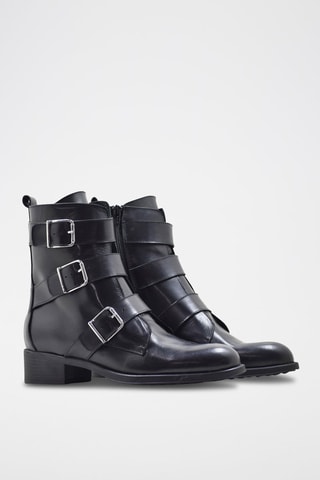 Bottines en cuir - Noir