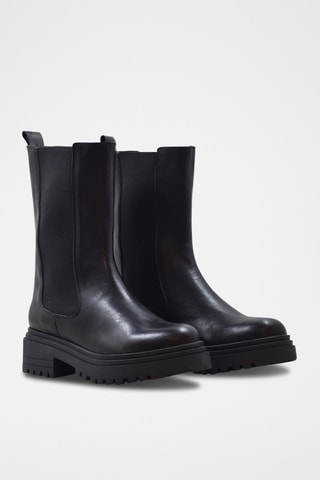 Bottes Chelsea en cuir - Noir