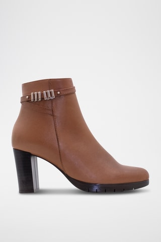 Bottines en cuir - Marron 