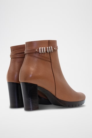 Bottines en cuir - Marron 