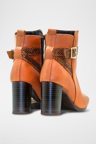 Bottines en cuir - Camel