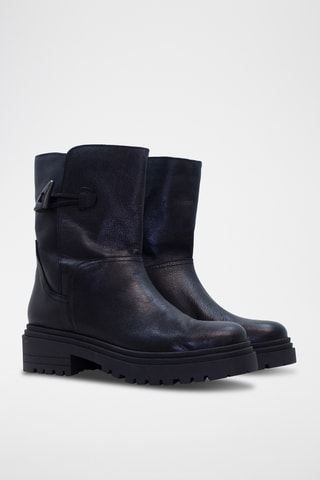 Bottines en cuir - Noir