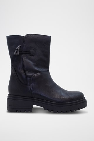 Bottines en cuir - Noir
