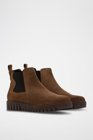 Bottines Chelsea en nubuck - Marron clair 
