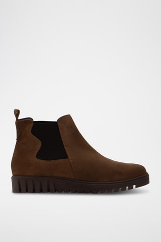 Bottines Chelsea en nubuck - Marron clair 
