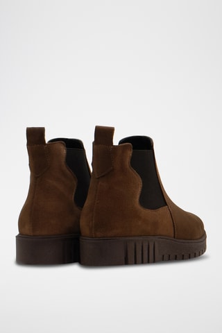 Bottines Chelsea en nubuck - Marron clair 