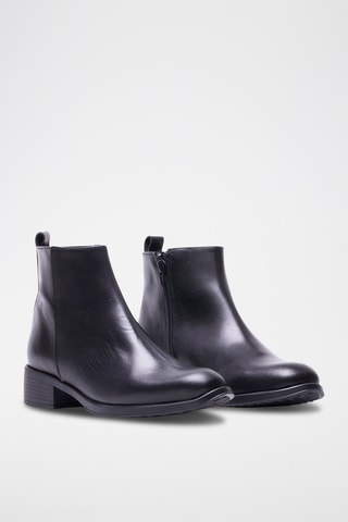 Bottines en cuir nappa - Noir