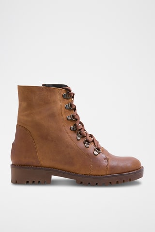Bottines en cuir - Camel