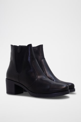 Bottines en cuir - Noir
