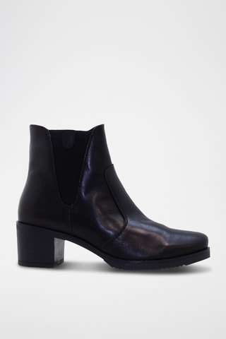 Bottines en cuir - Noir