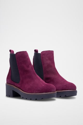Bottines Chelsea en cuir - Bordeaux 