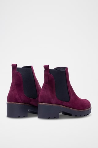 Bottines Chelsea en cuir - Bordeaux 