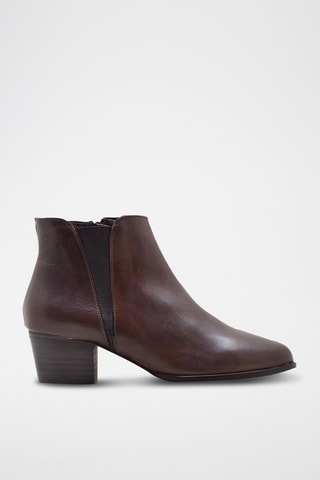 Bottines en cuir nappa - Marron