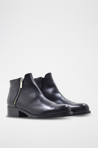 Bottines en cuir - Noir