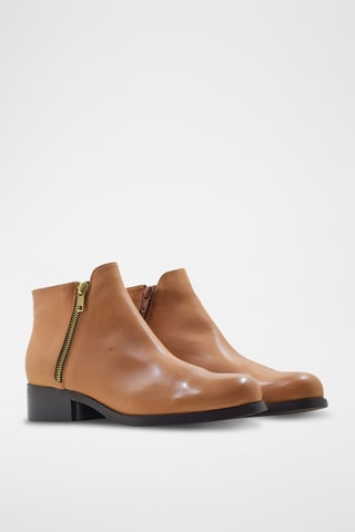 Bottines en cuir - Marron clair