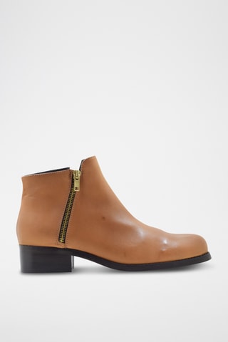Bottines en cuir - Marron clair