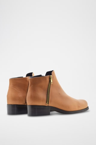 Bottines en cuir - Marron clair
