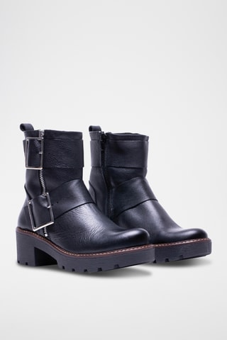 Bottines en cuir - Noir