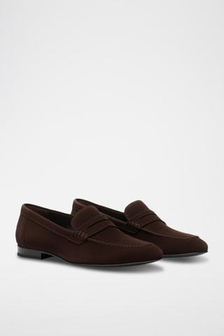 Mocassins en nubuck - Marron foncé