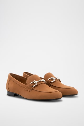 Mocassins en nubuck - Marron clair