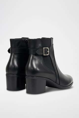 Bottines en cuir - Noir