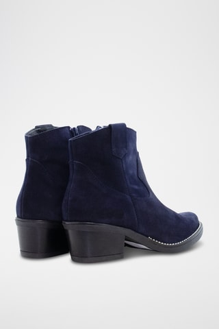 Bottines en nubuck - Bleu marine