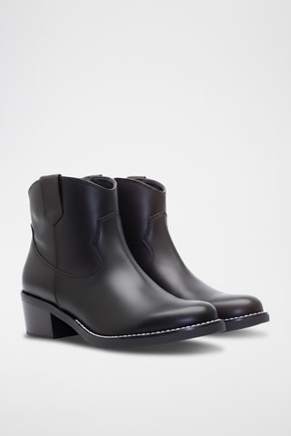 Bottines en cuir - Noir